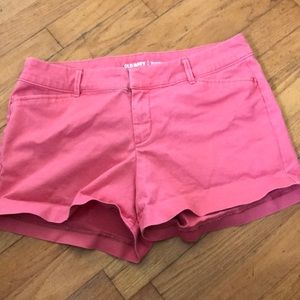 Salmon pink pixie shorts